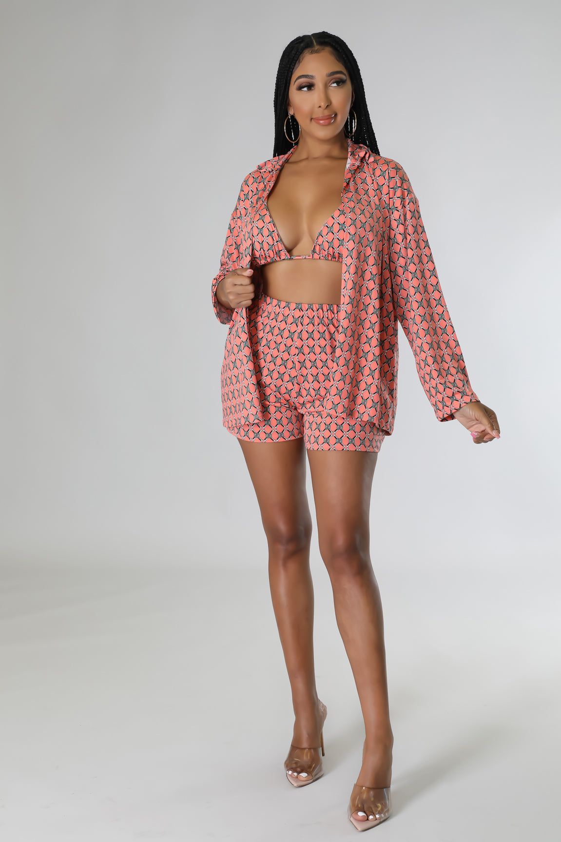 3pc Golden Girl Short Set