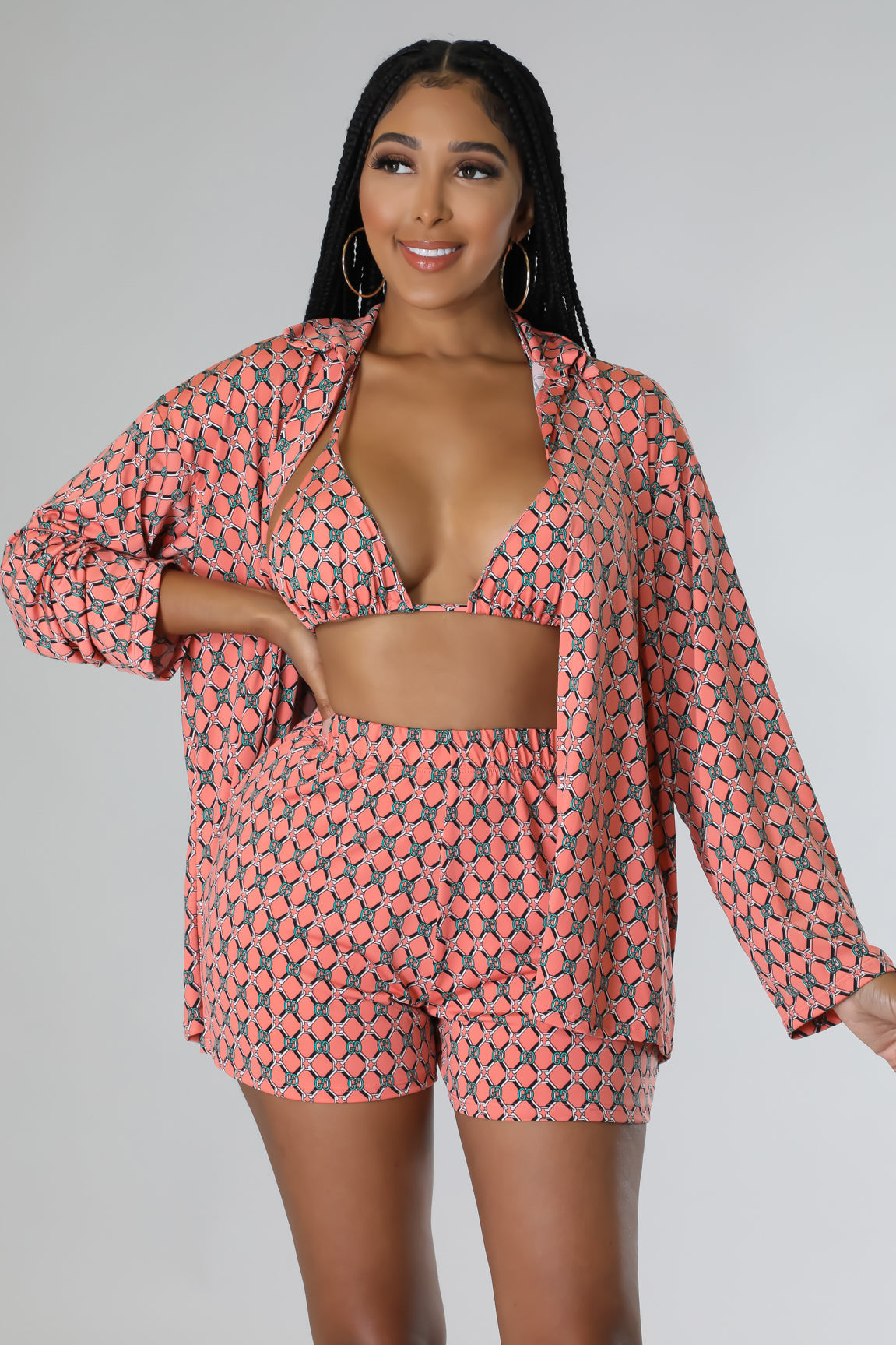 3pc Golden Girl Short Set