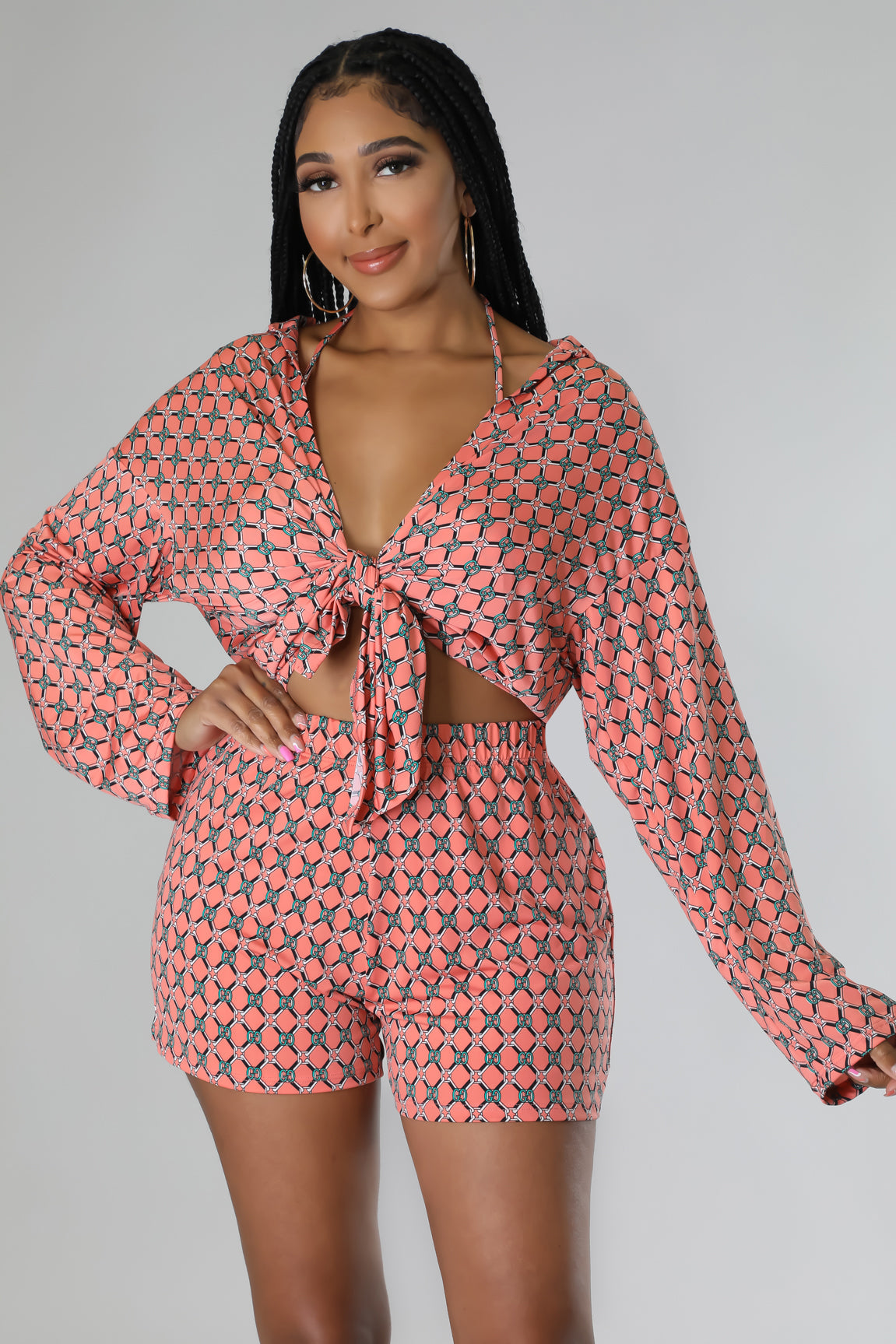 3pc Golden Girl Short Set