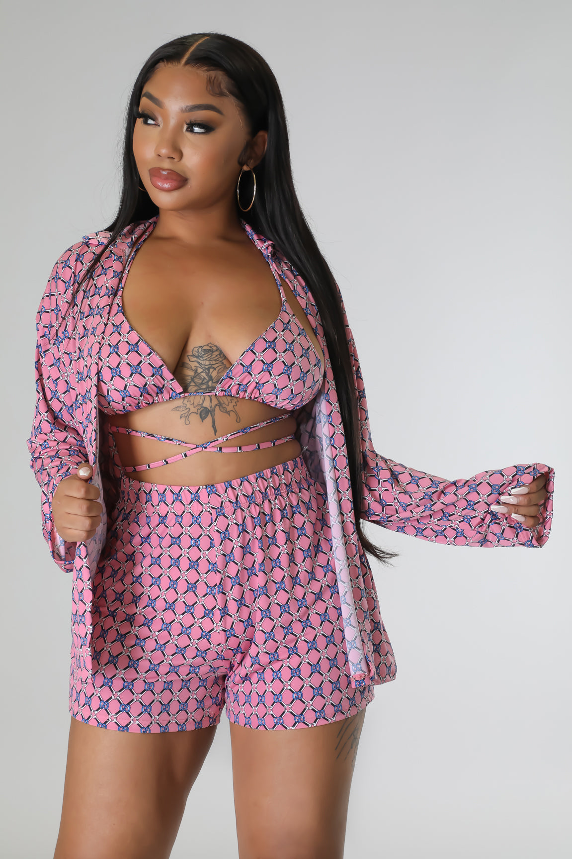 3pc Golden Girl Short Set