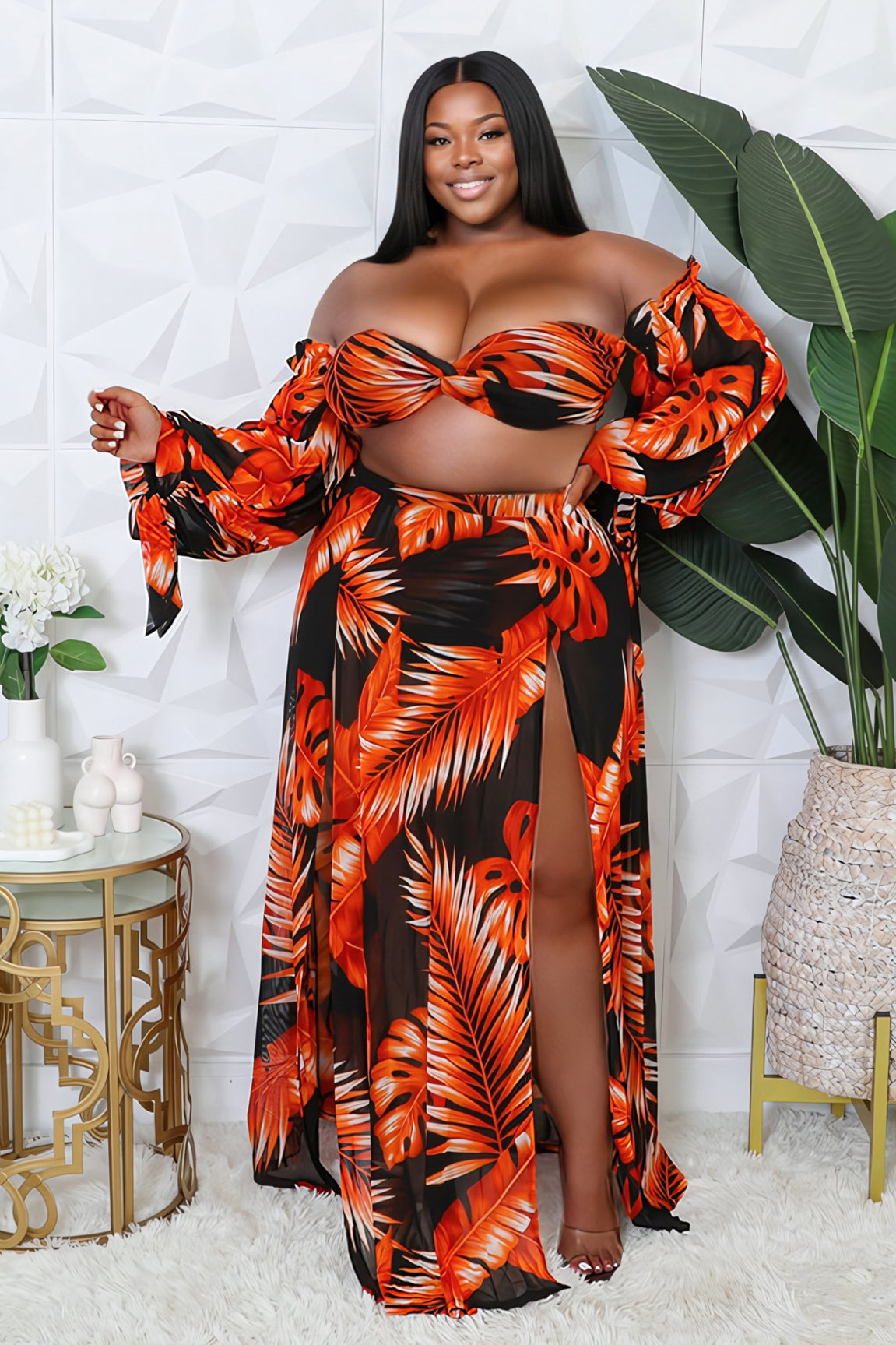 3pc Tropical Palms Swim Set