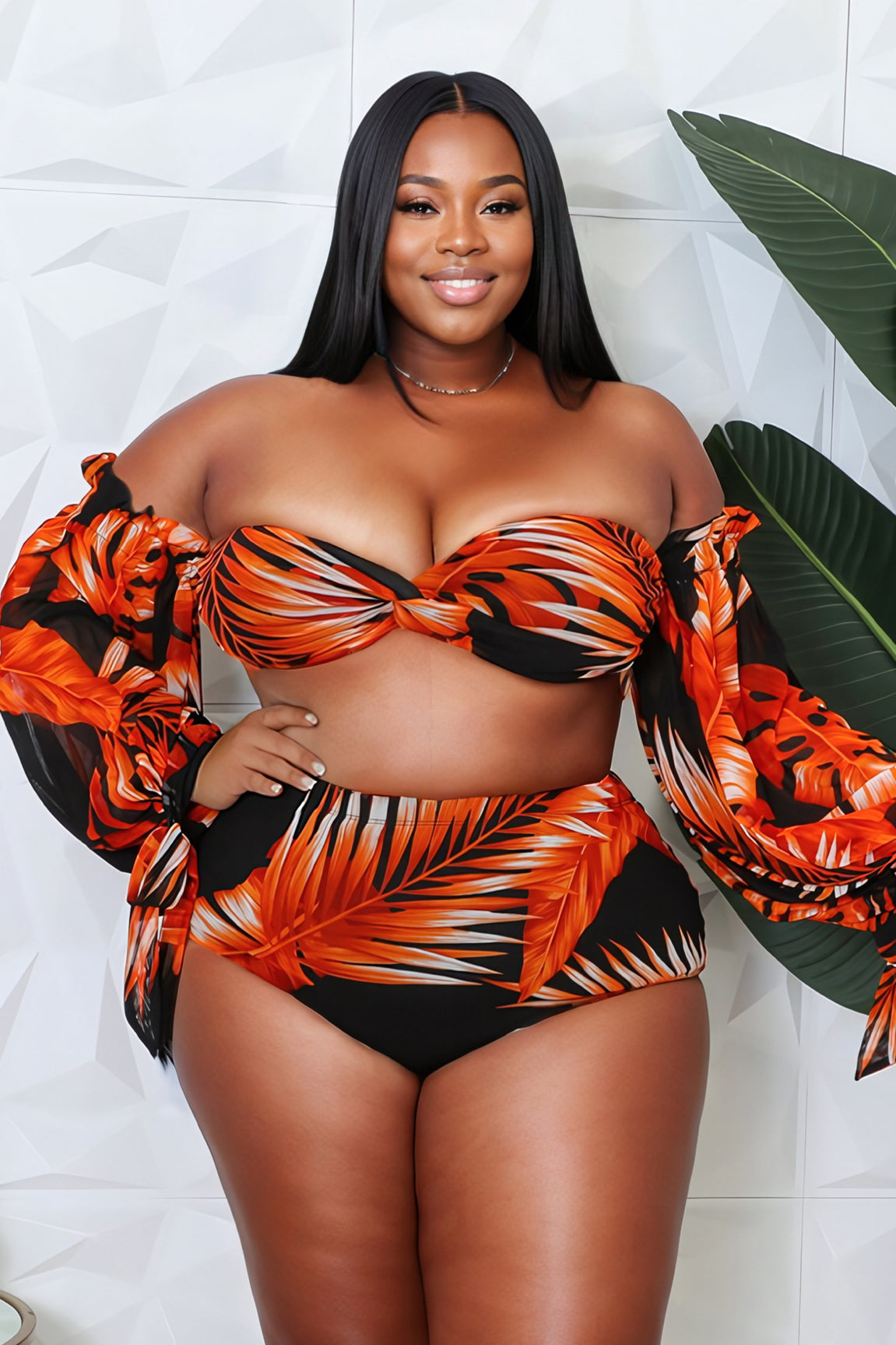 3pc Tropical Palms Swim Set