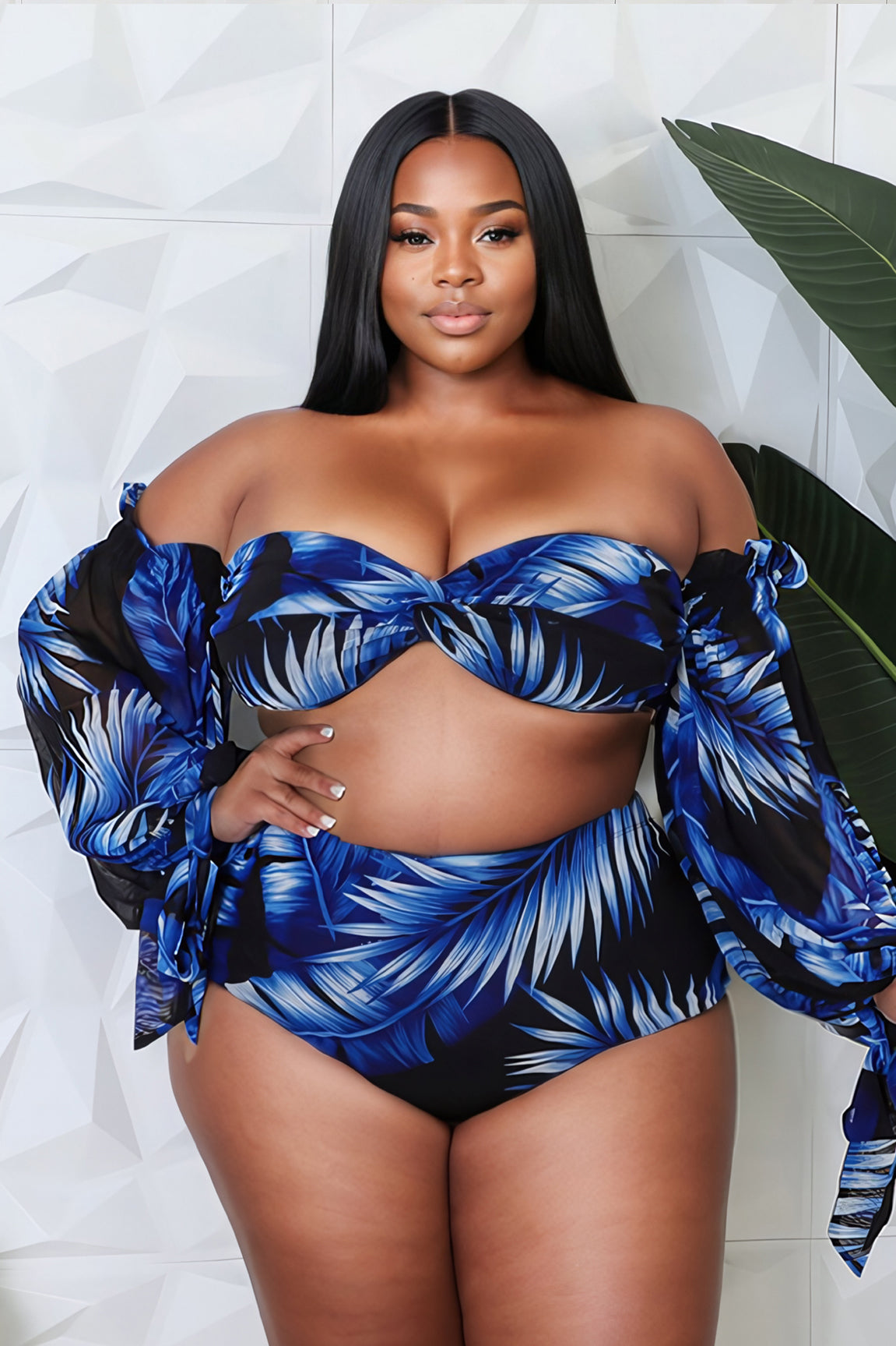 3pc Tropical Palms Swim Set