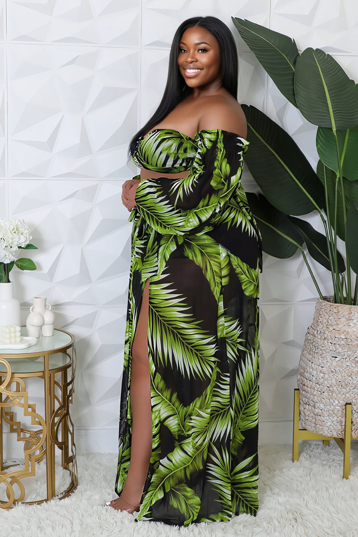 3pc Tropical Palms Swim Set