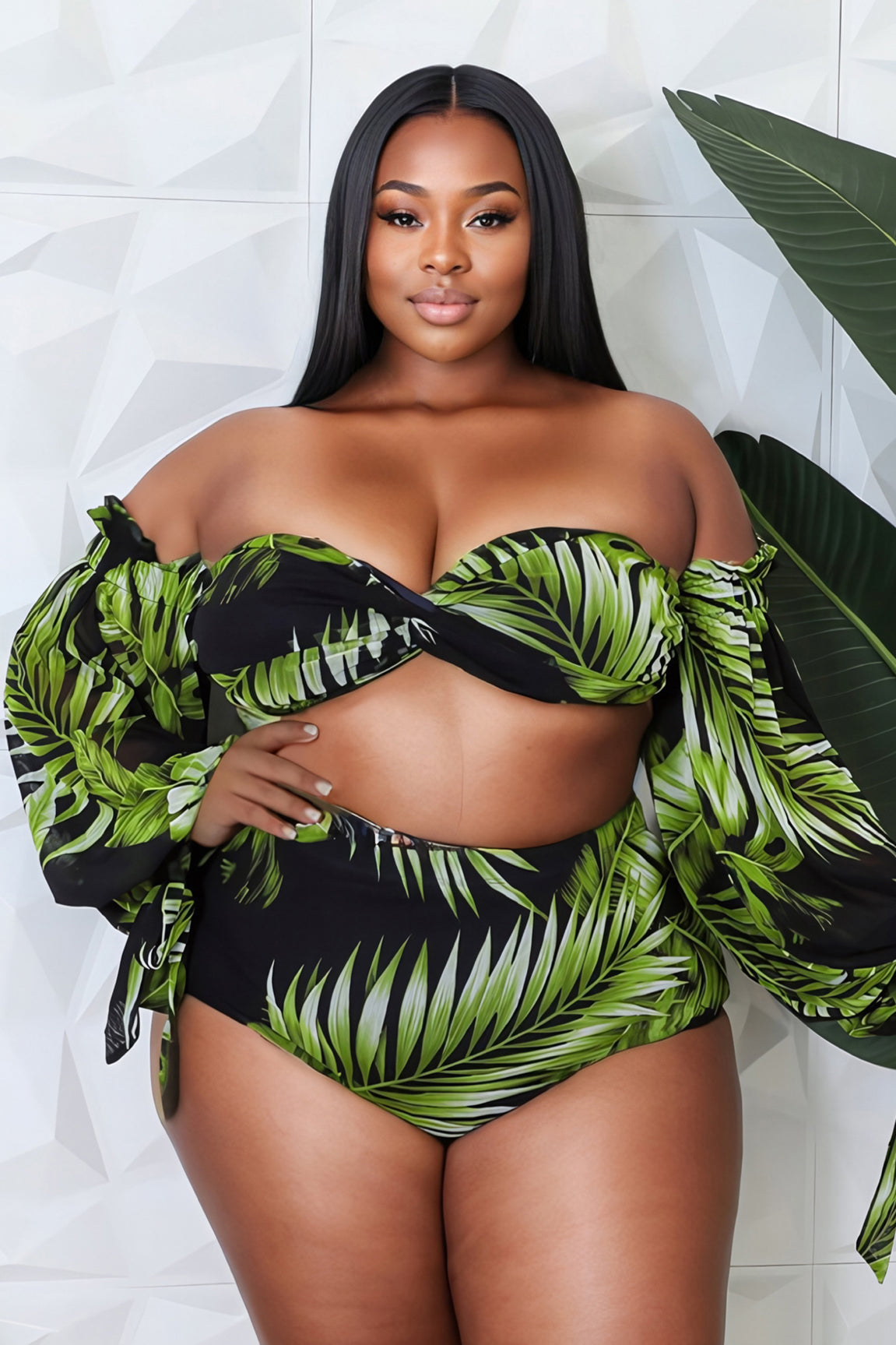 3pc Tropical Palms Swim Set