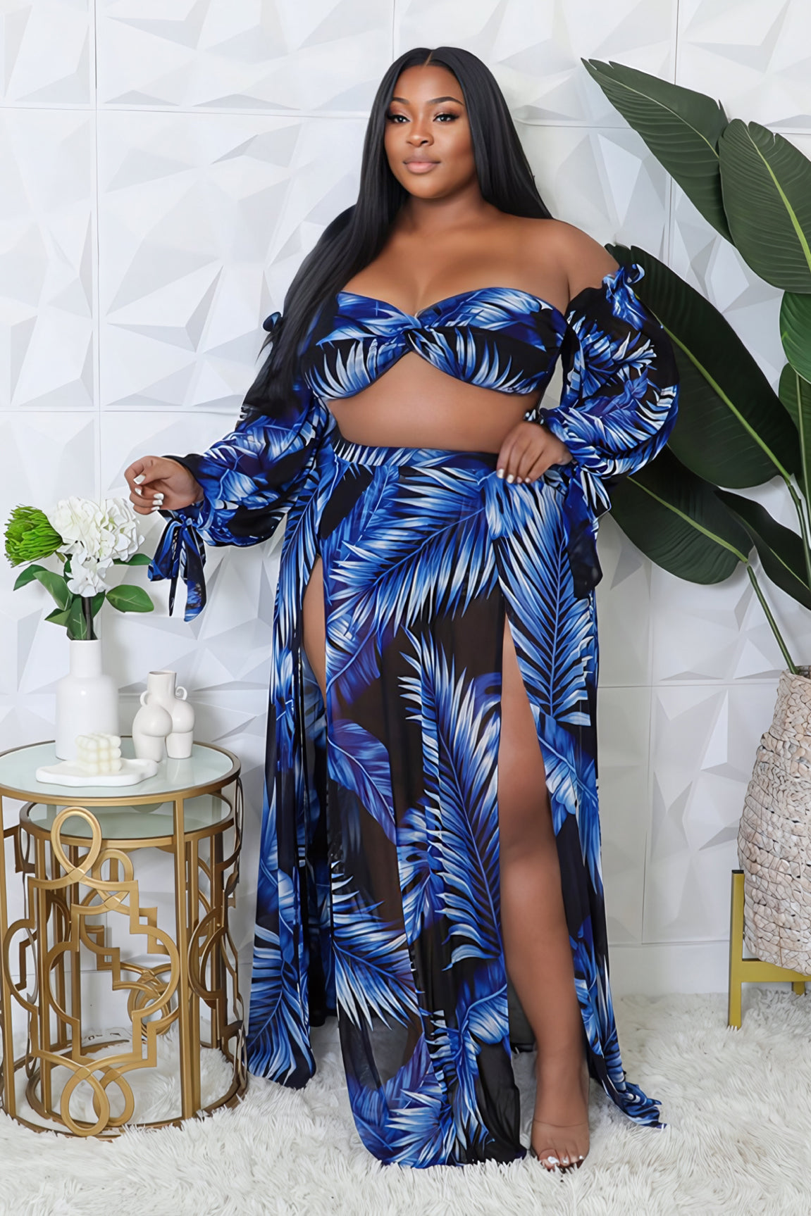 3pc Tropical Palms Swim Set