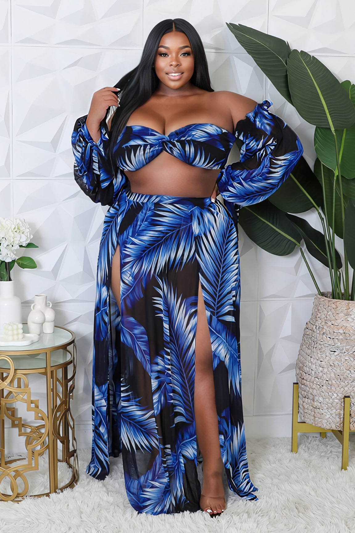 3pc Tropical Palms Swim Set