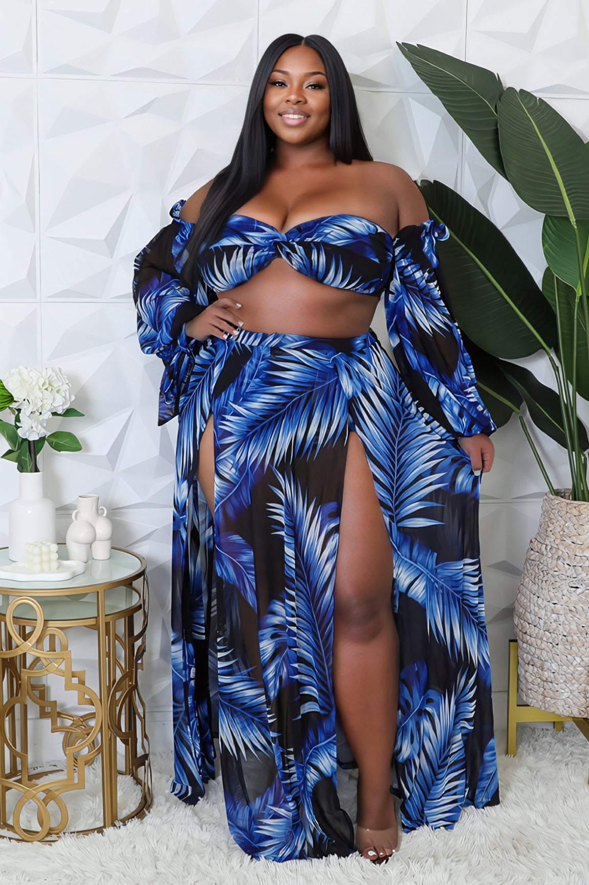 3pc Tropical Palms Swim Set