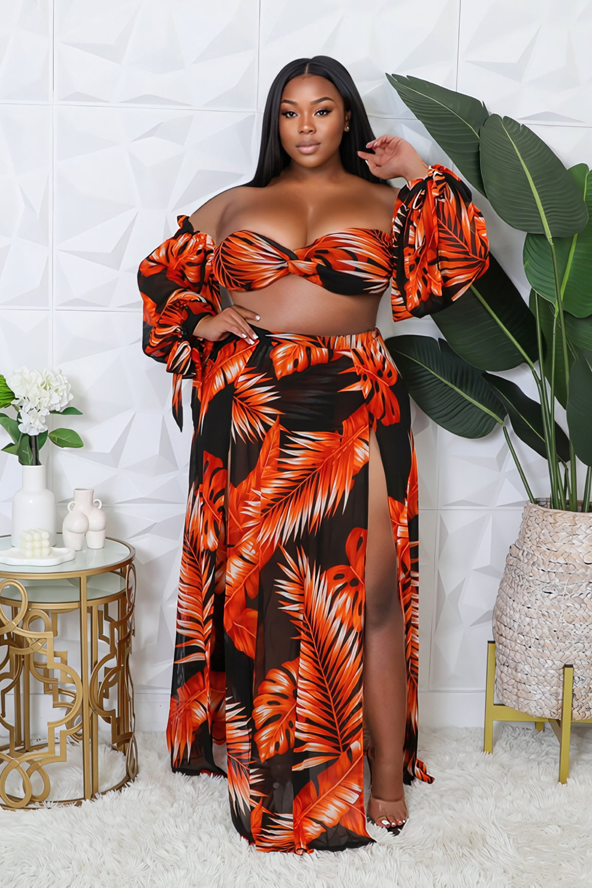 3pc Tropical Palms Swim Set