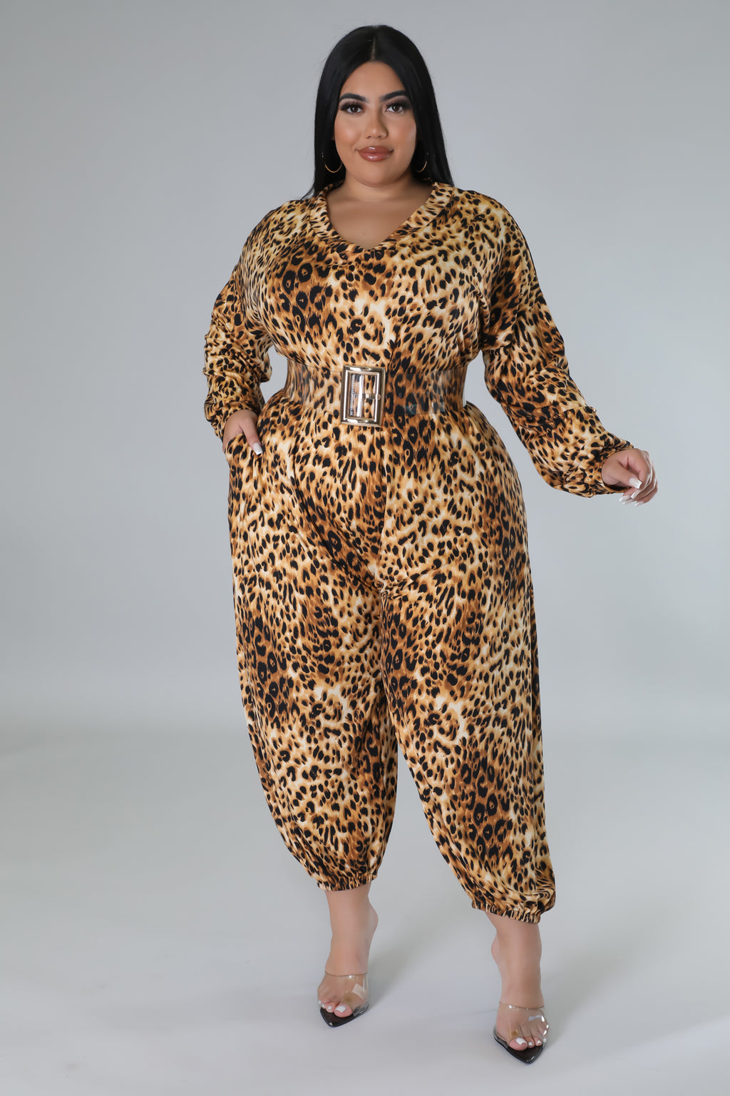 Printed Jumpsuit Long Sleeve Jumpsuit Plus Size Plus Size Purple