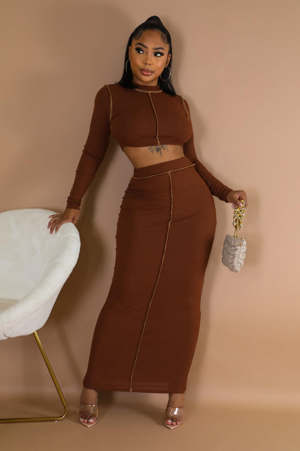 Baddie Pleated Skirt Set