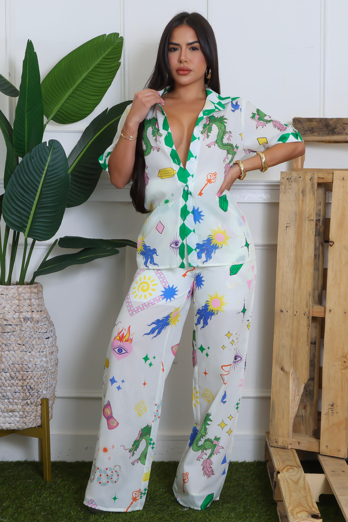 Garden Mosaic Pant Set