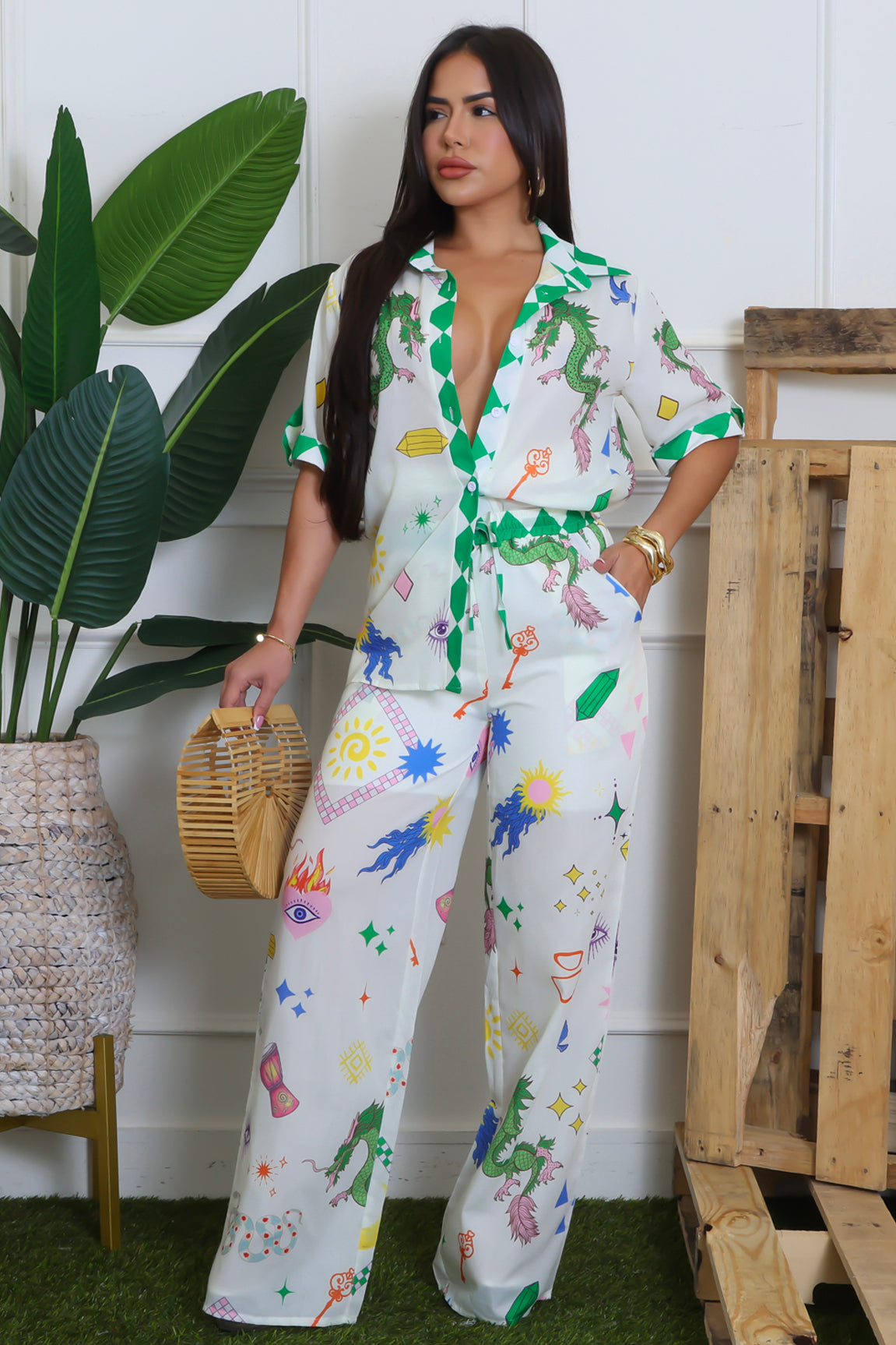 Garden Mosaic Pant Set