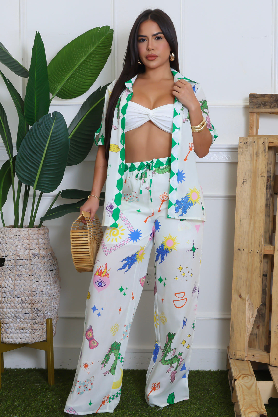 Garden Mosaic Pant Set