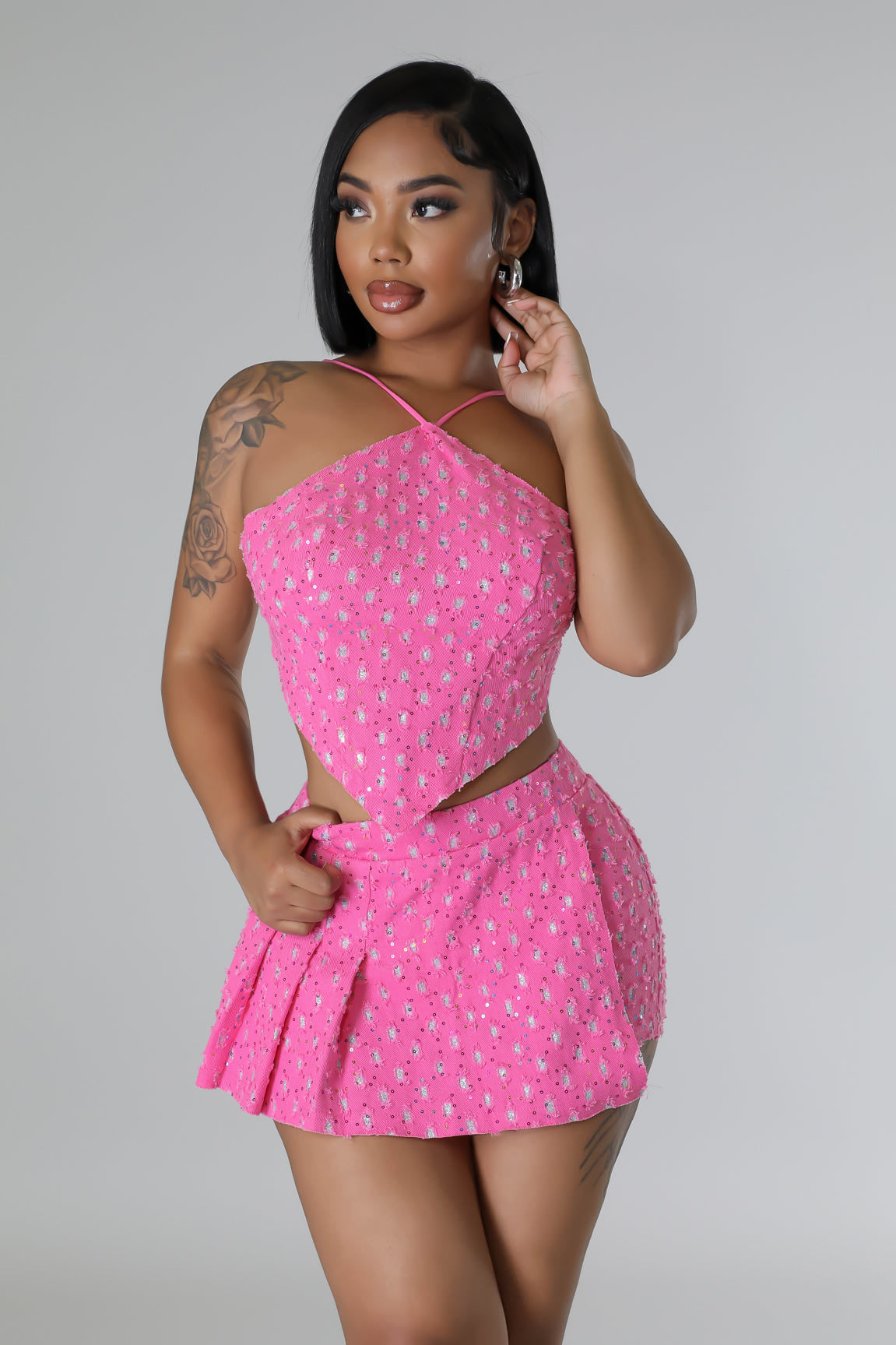 Blush Bloom Skort Set