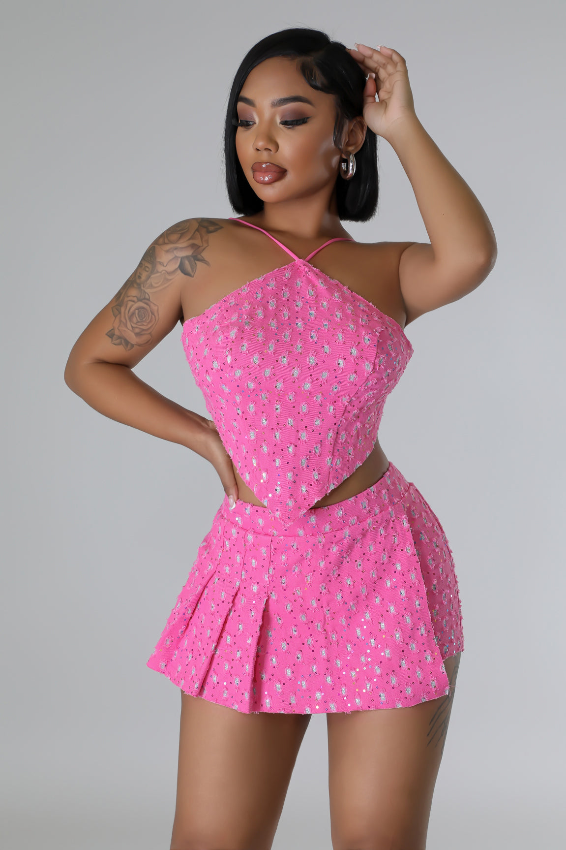 Blush Bloom Skort Set