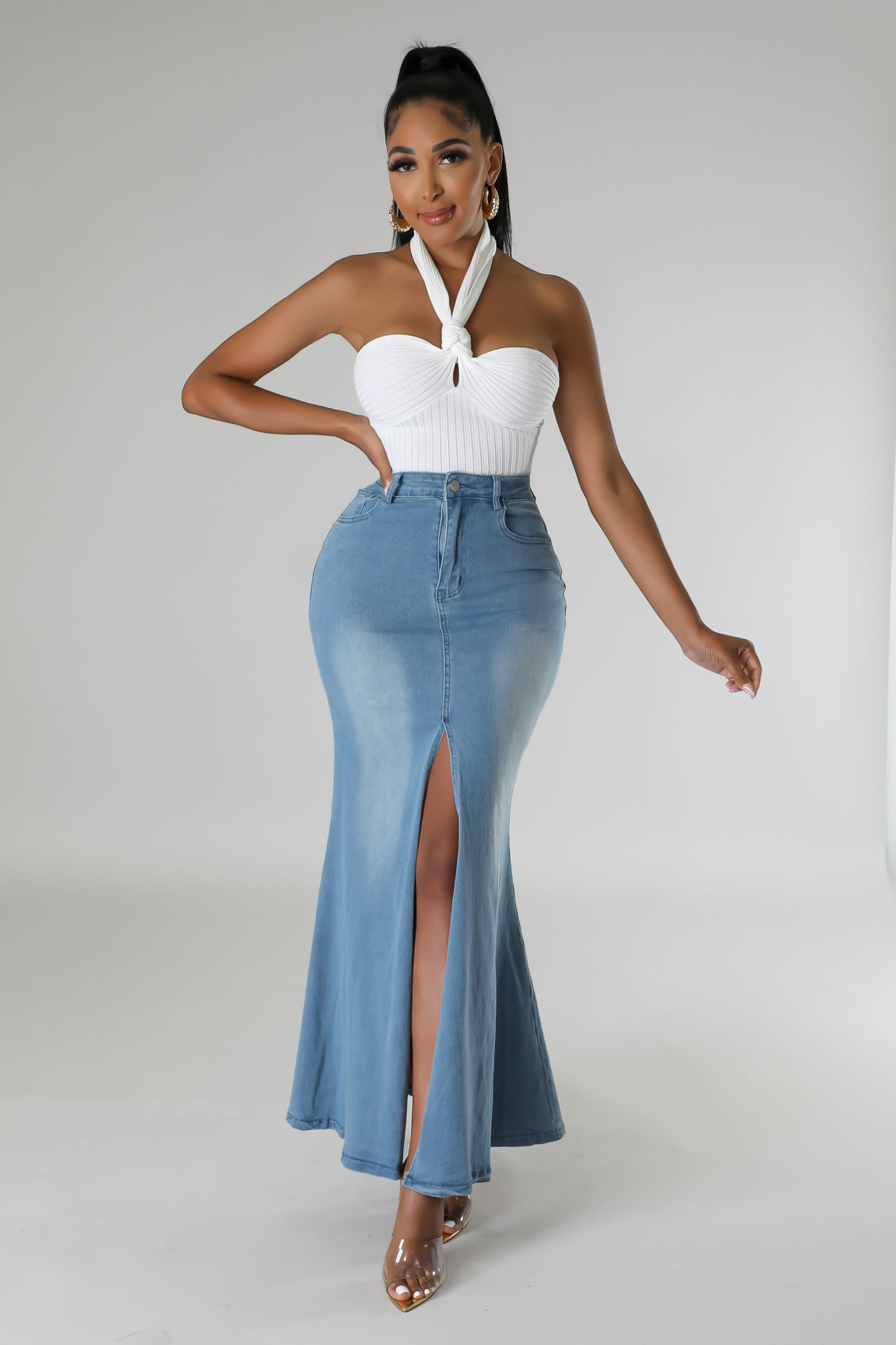 Dream Catchin’ Denim Skirt