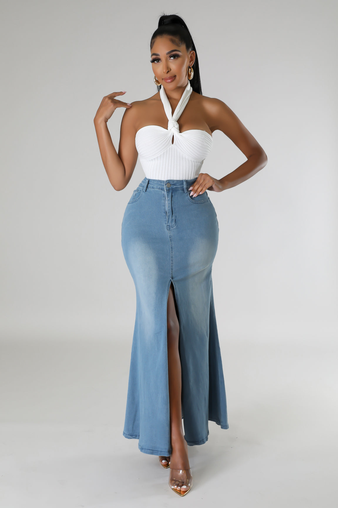 Dream Catchin’ Denim Skirt