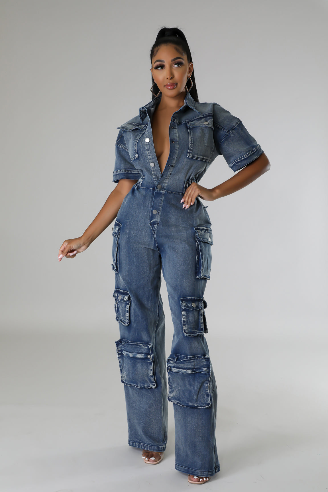 Aubree Denim Jumpsuit