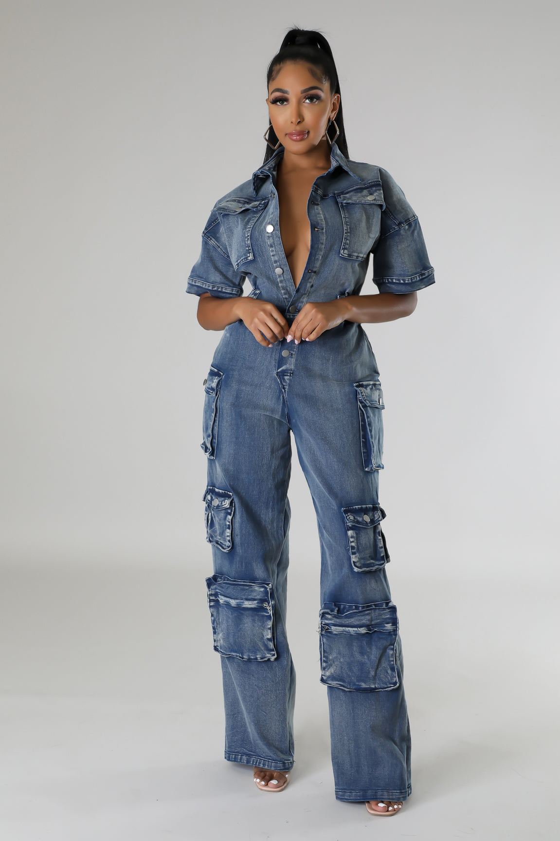 Aubree Denim Jumpsuit