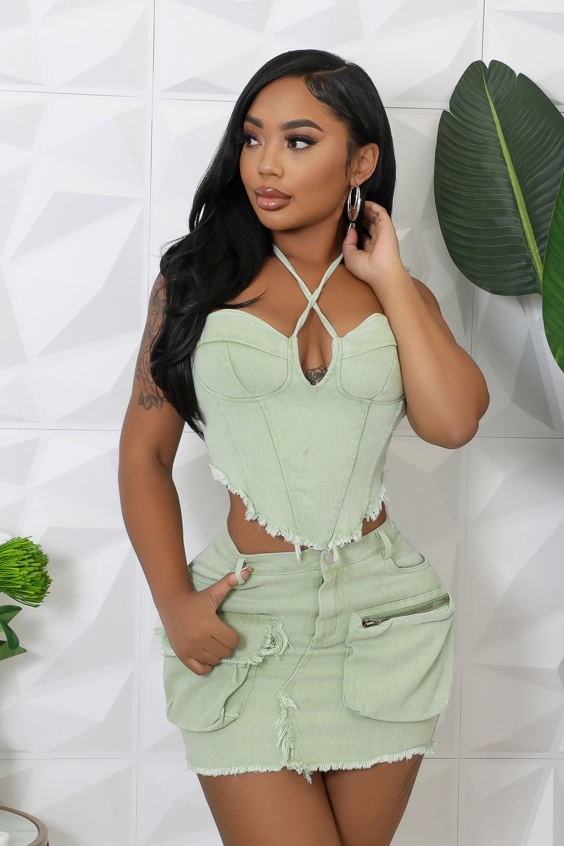 Petite Crossroads Skirt Set