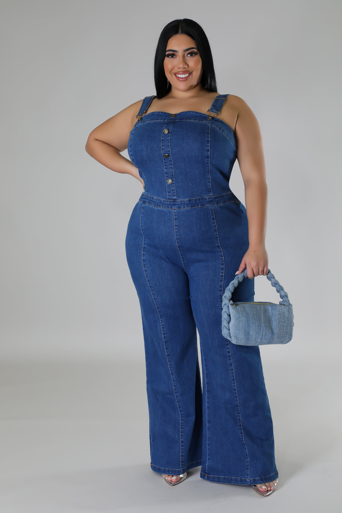 Denim Jumpsuits & Rompers