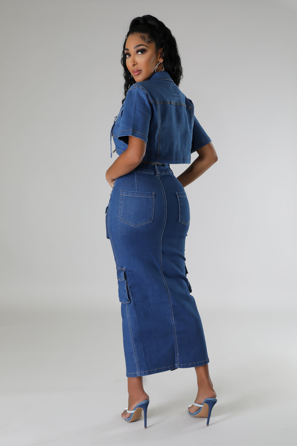 【AGNEL】 Denim Monokini + Skirt Set Navy A14471_0PGAN_01_A.jpg