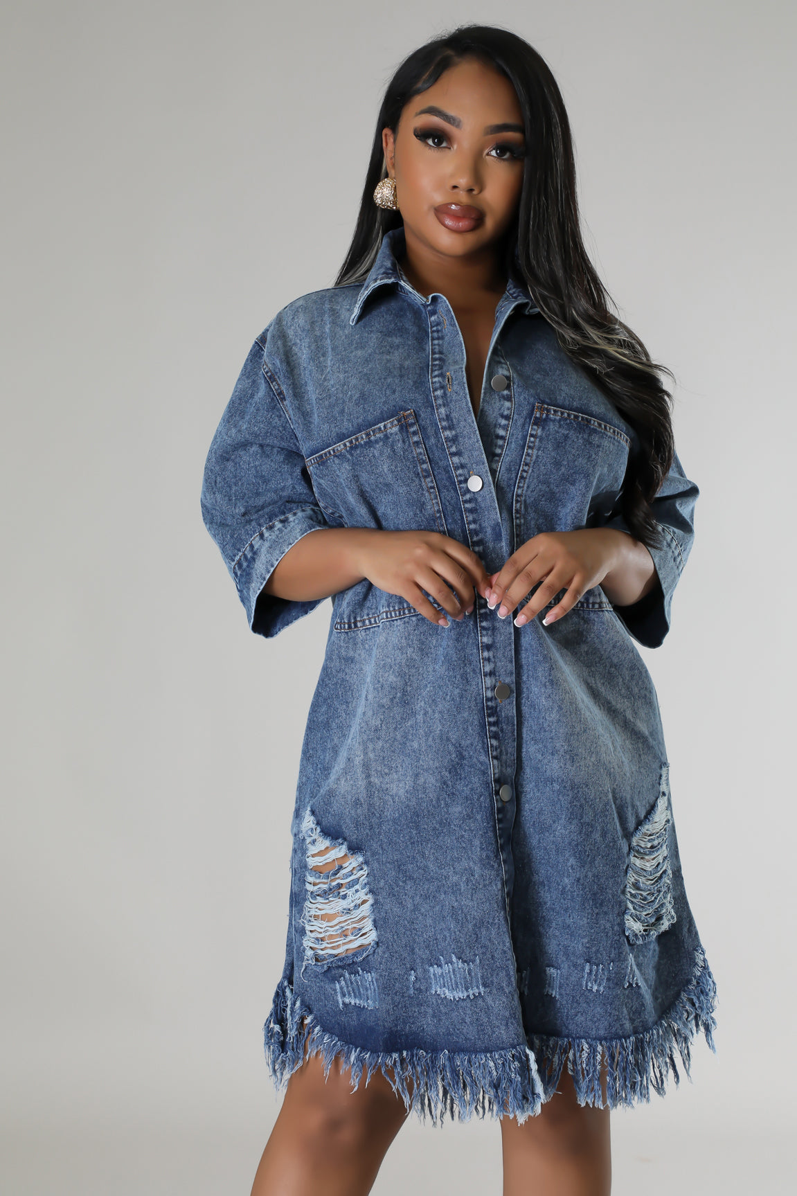 Baddie Drip Denim Dress