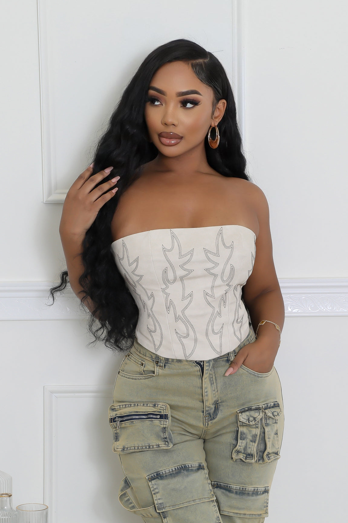 I’m Going Out Corset Top