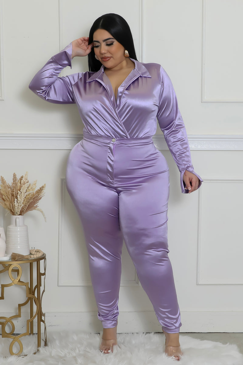 Burgundy Satin Power Set
