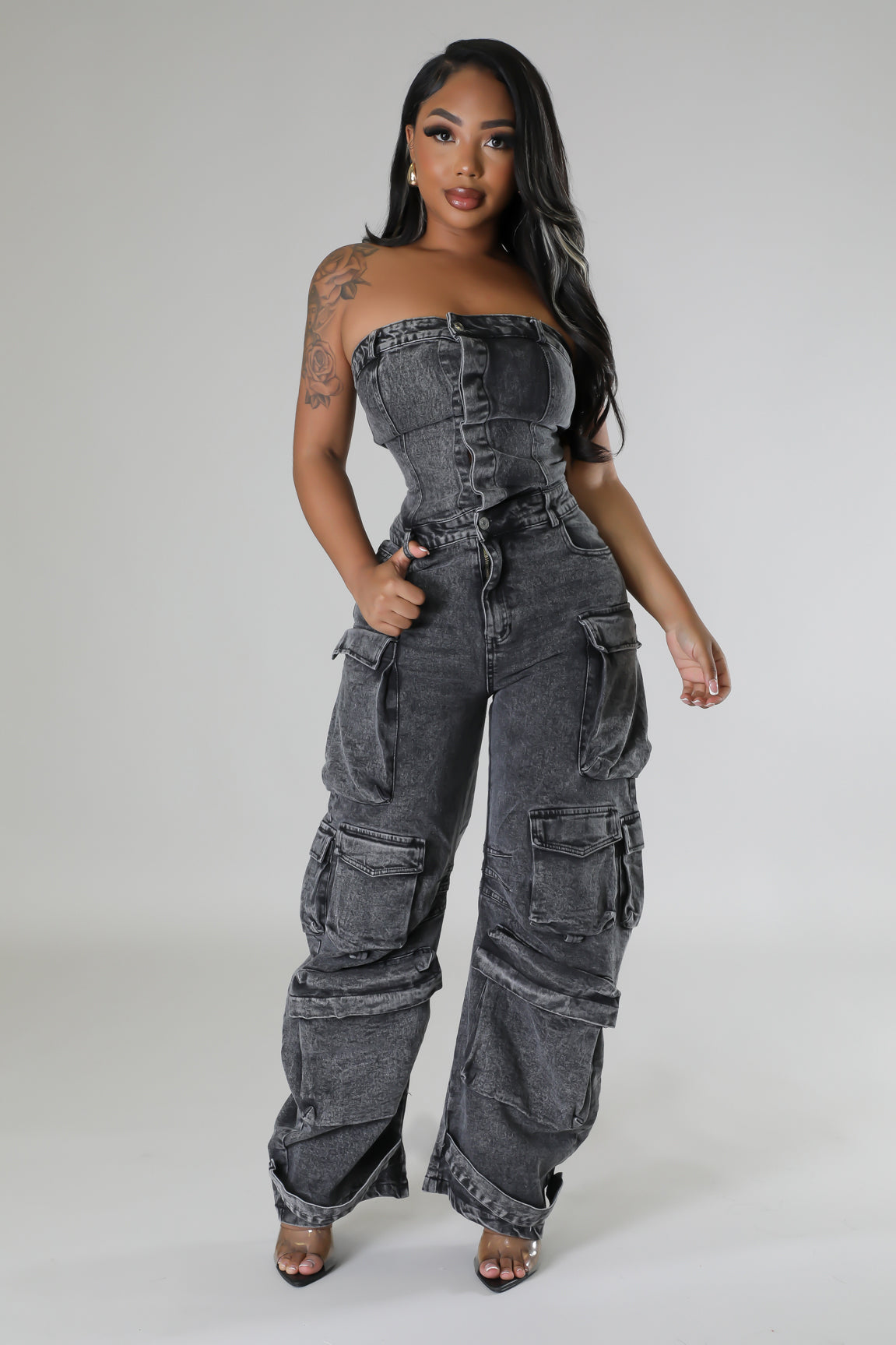 Claiming You Denim Jumpsuit