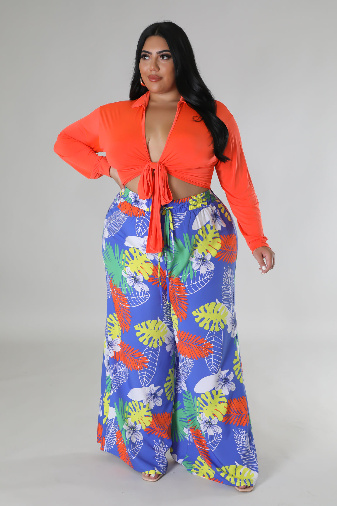 パンツ Dyed Twill Flower Wrap Big Pants Letzy Pants – GitiOnline
