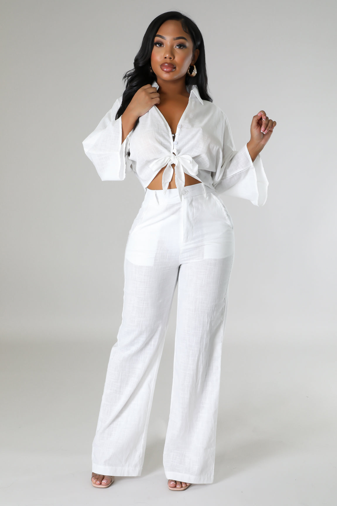 Sabrinia Linen Pant Set – GitiOnline