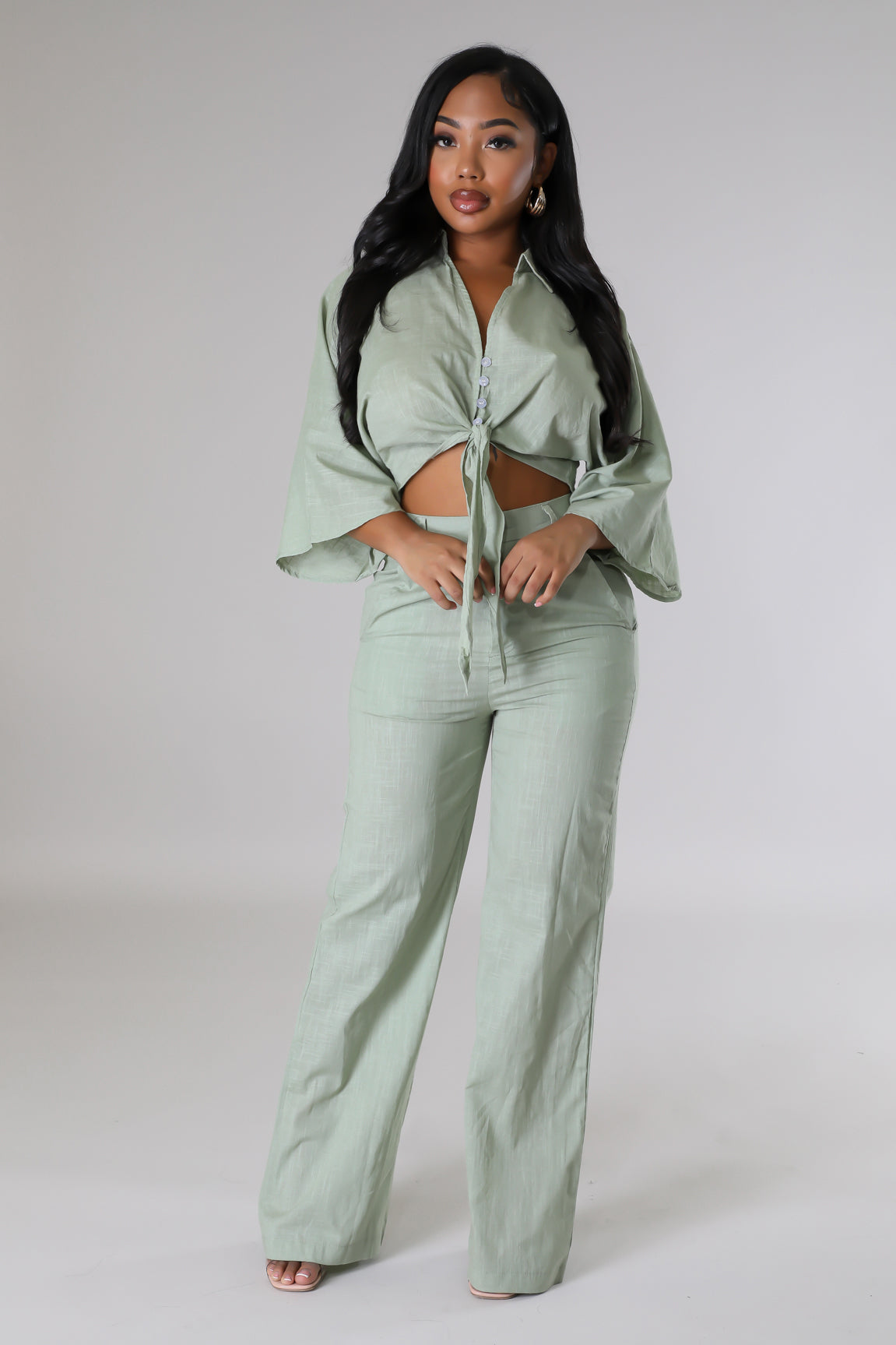 Sabrinia Linen Pant Set