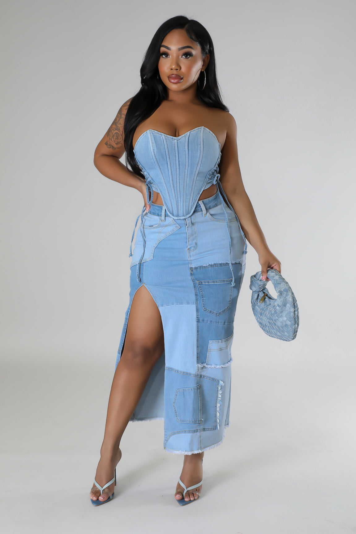 Center Of It All Denim Skirt