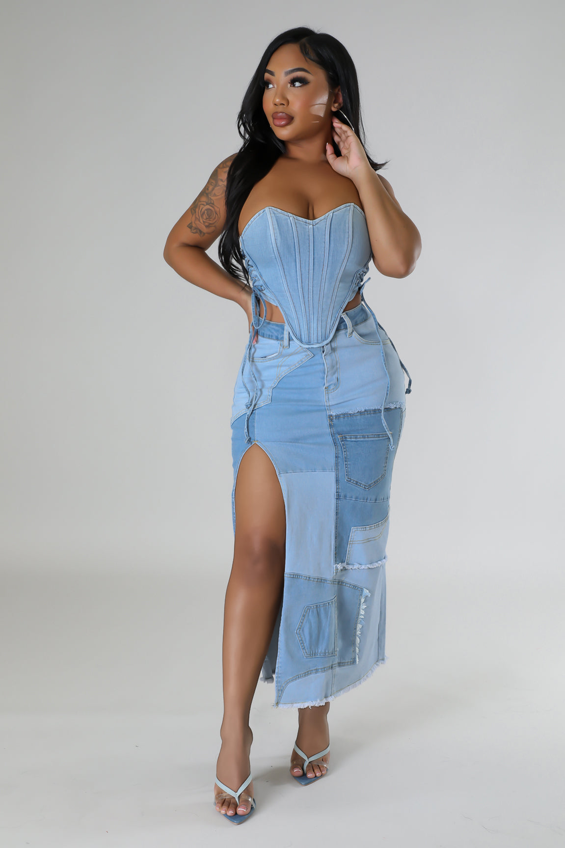 Center Of It All Denim Skirt
