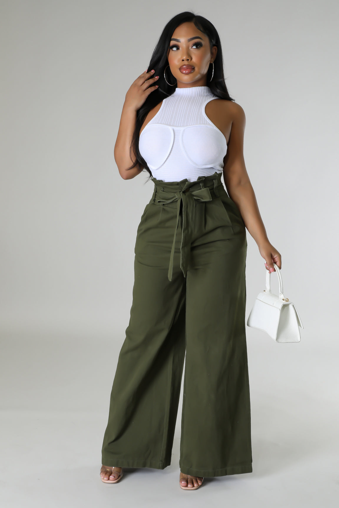 【IONSEOUL】Tio pin tuck wide slacks 5JH170 Tio pin tuck wide slacks - 2PLAN | 60% - Asian Fashion
