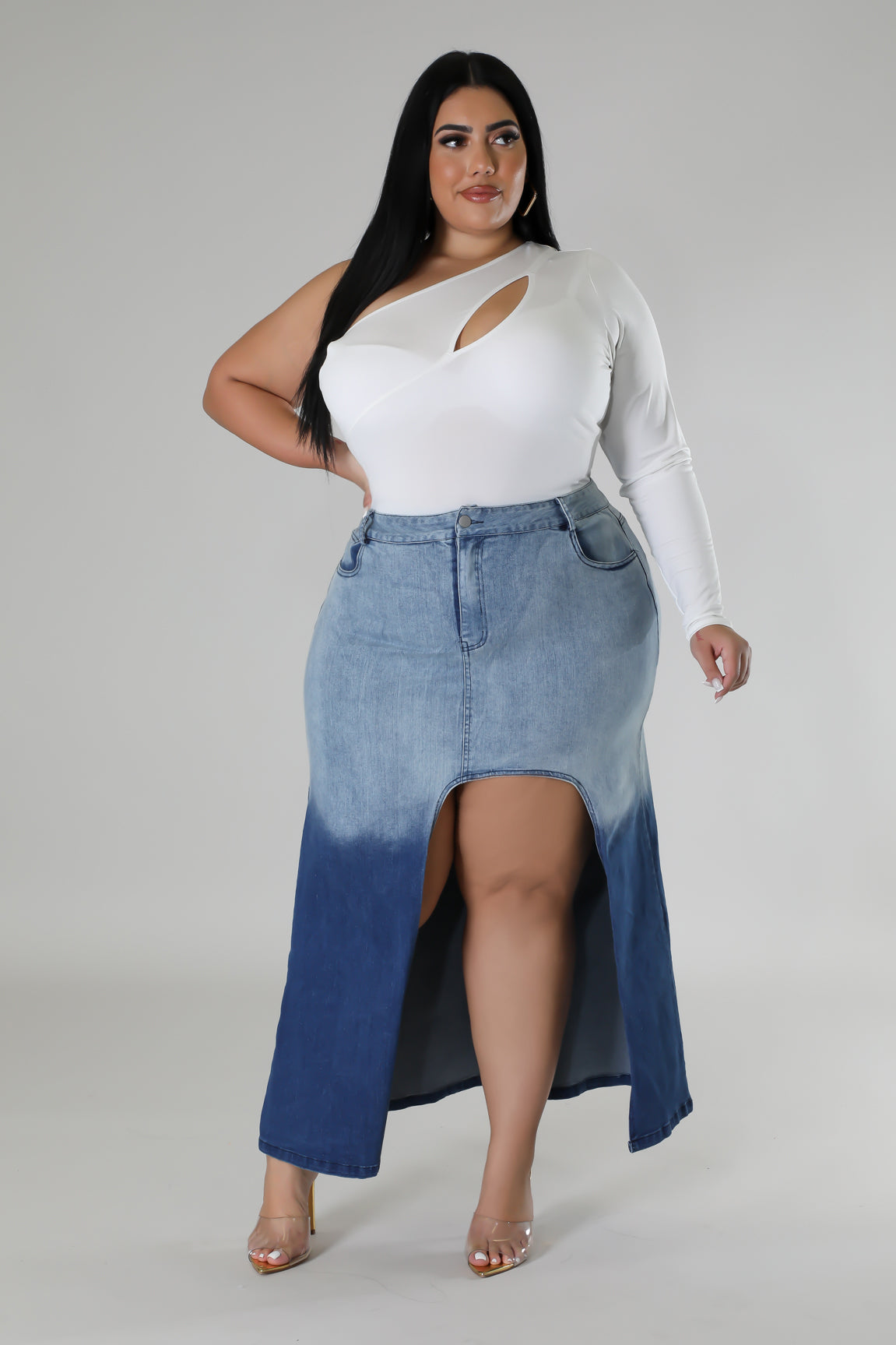 Plus size miscellanious high waisted skirt game start