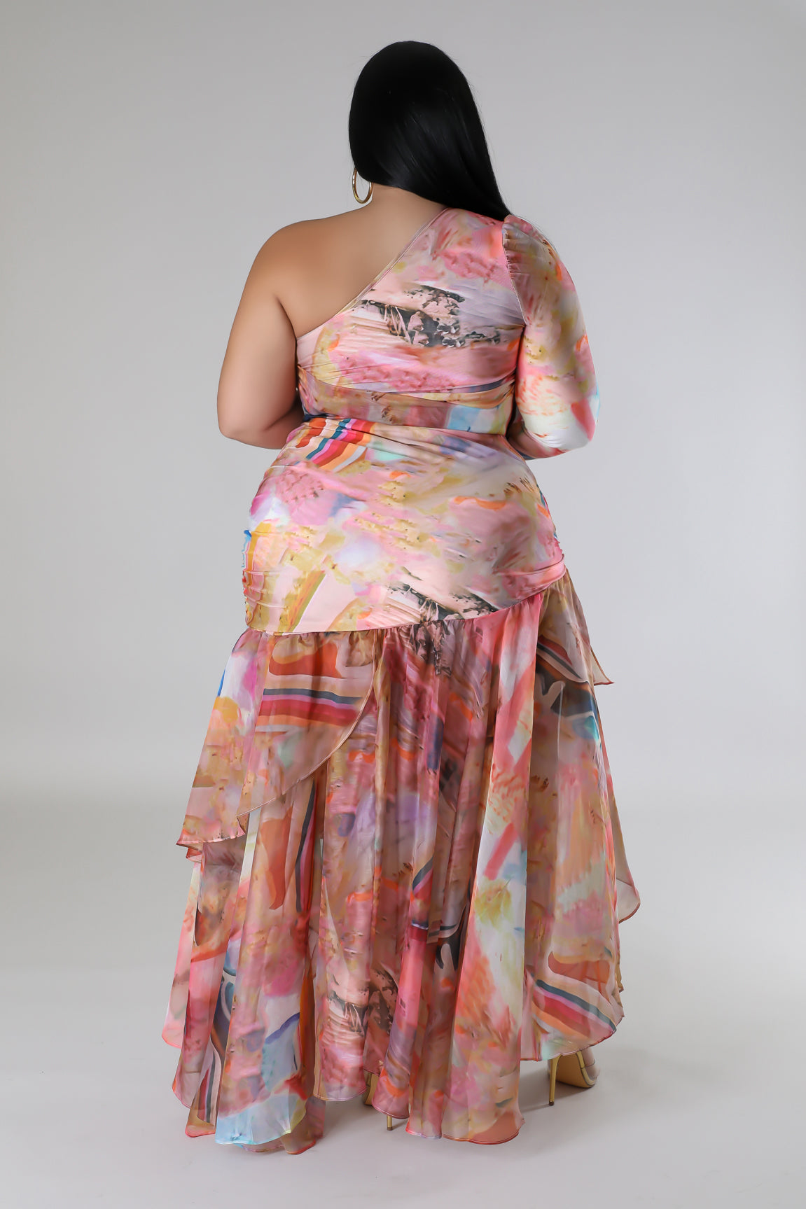 Pink Waterfall Skirt Set