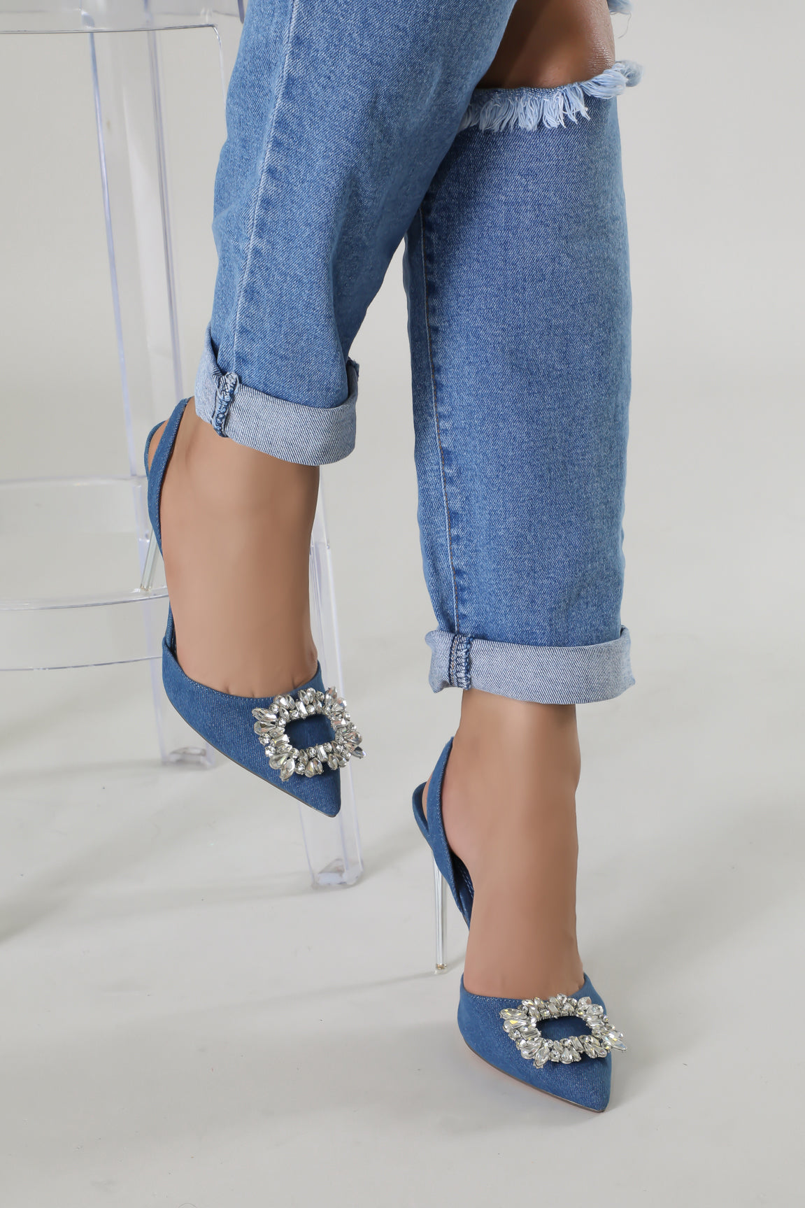 Such A Treat Denim Heels