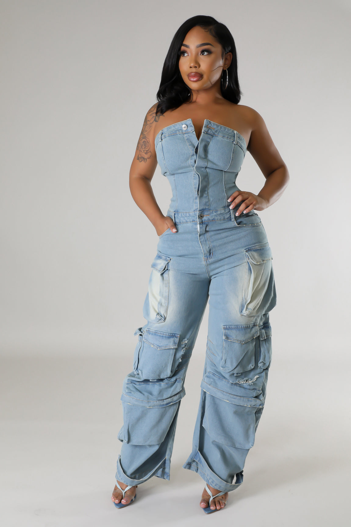 Claiming You Denim Jumpsuit