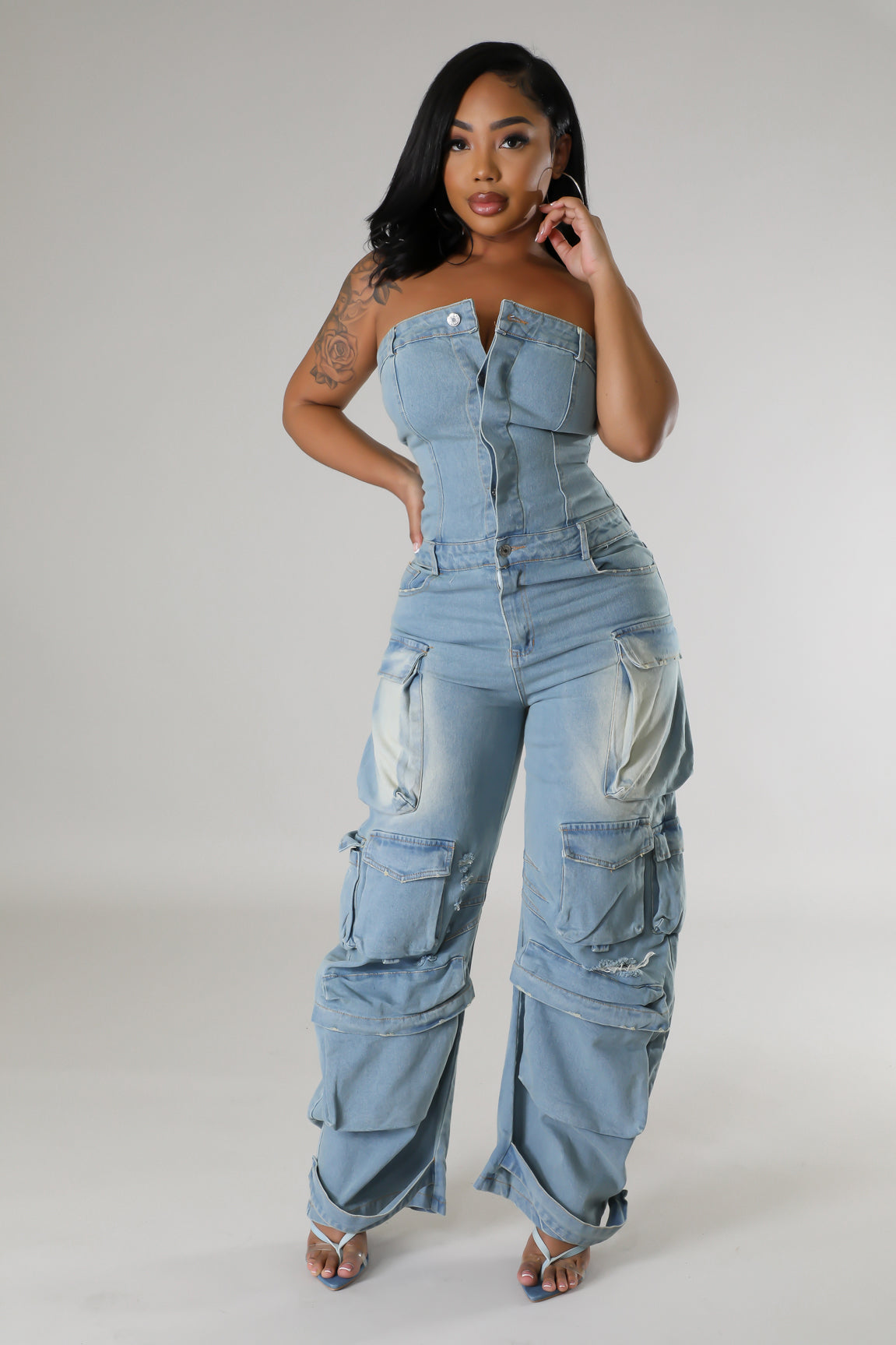 Claiming You Denim Jumpsuit