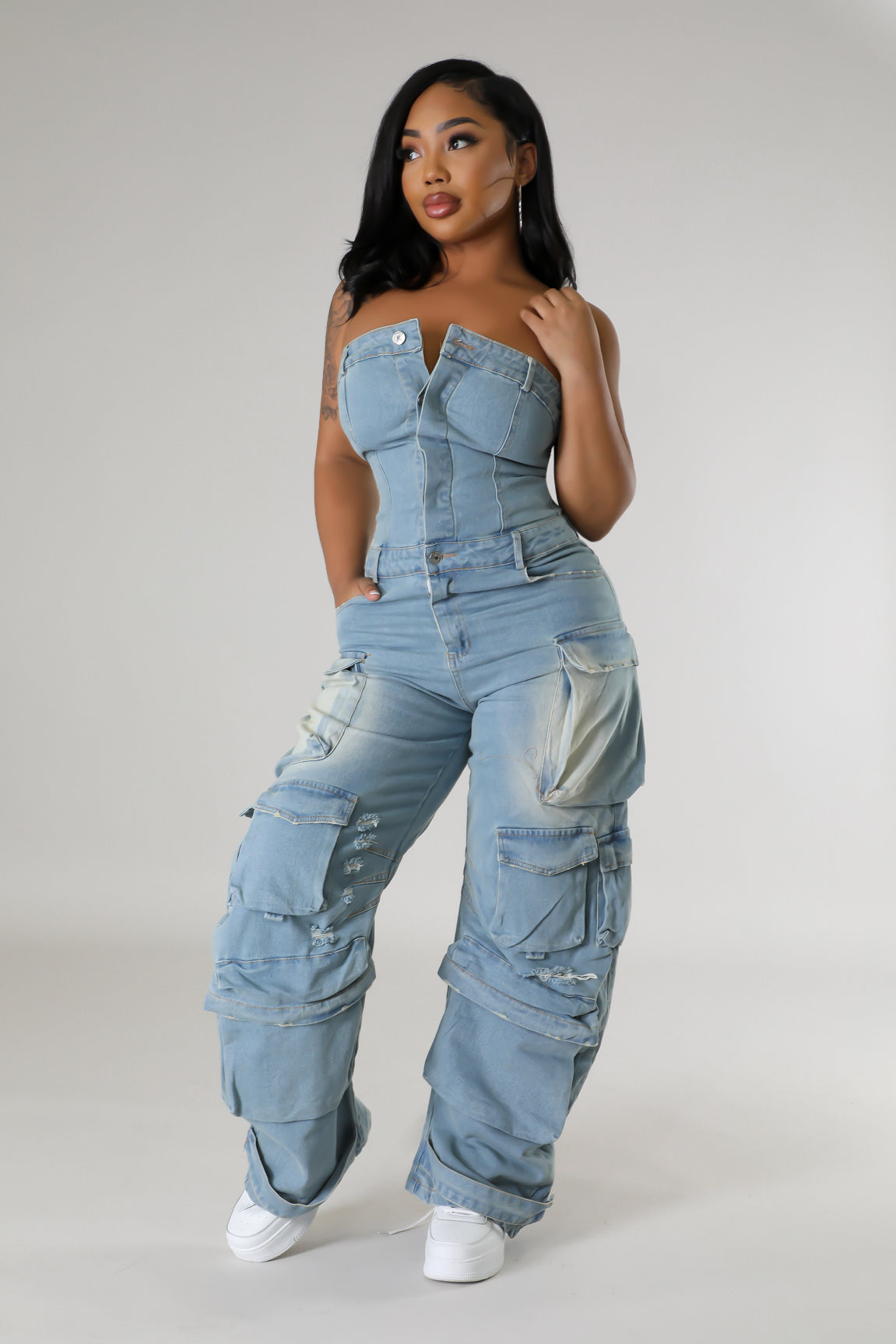 Claiming You Denim Jumpsuit