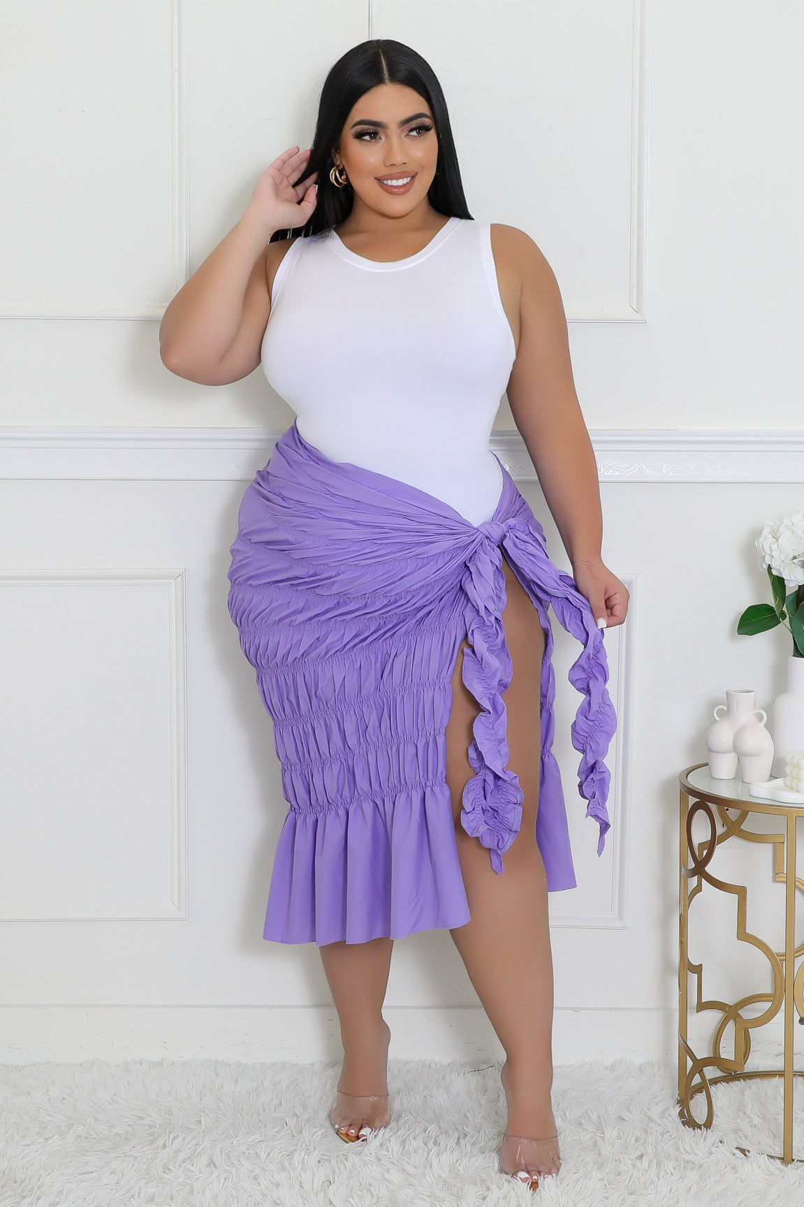 【HI FI FNK】(W) Lipa Pocket Long Skirt RYKJLWY Long Skirts for Women Summer Fashion High Waist