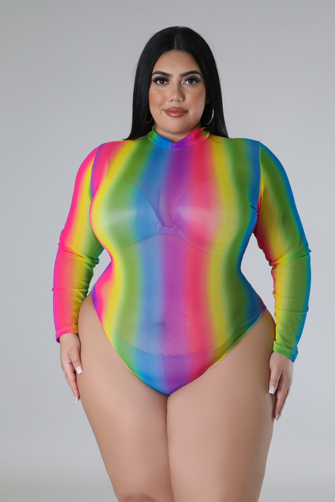 Colorful Vision Bodysuit Skirt Set