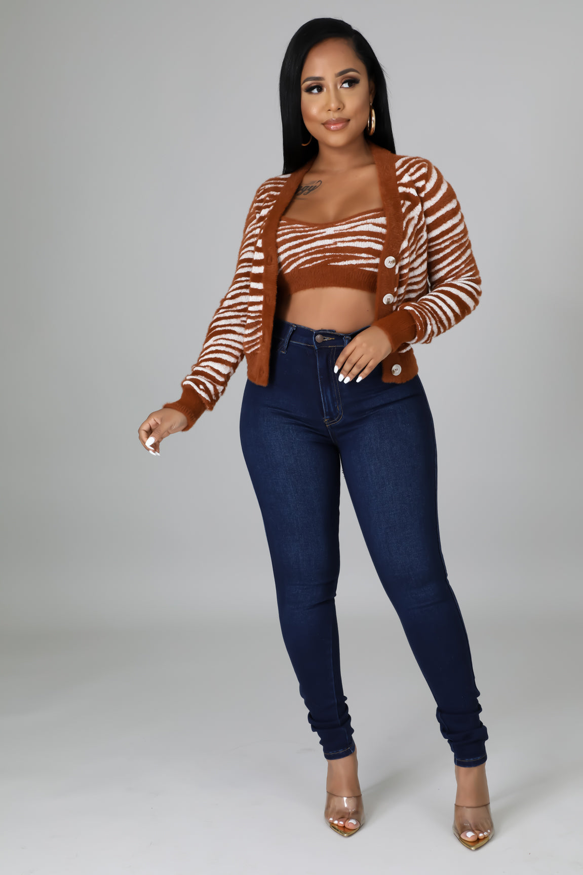 3pc Wild Fuzz Skirt Set