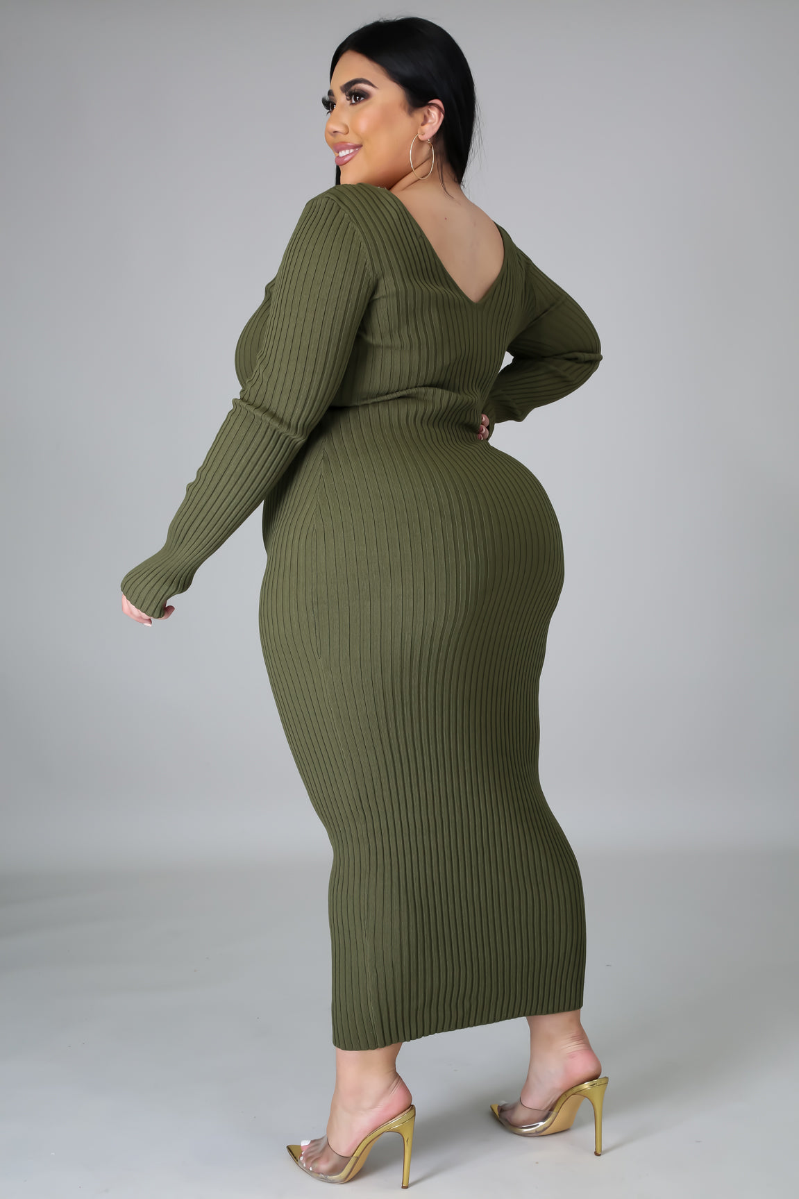 Ribbed Midi Dress