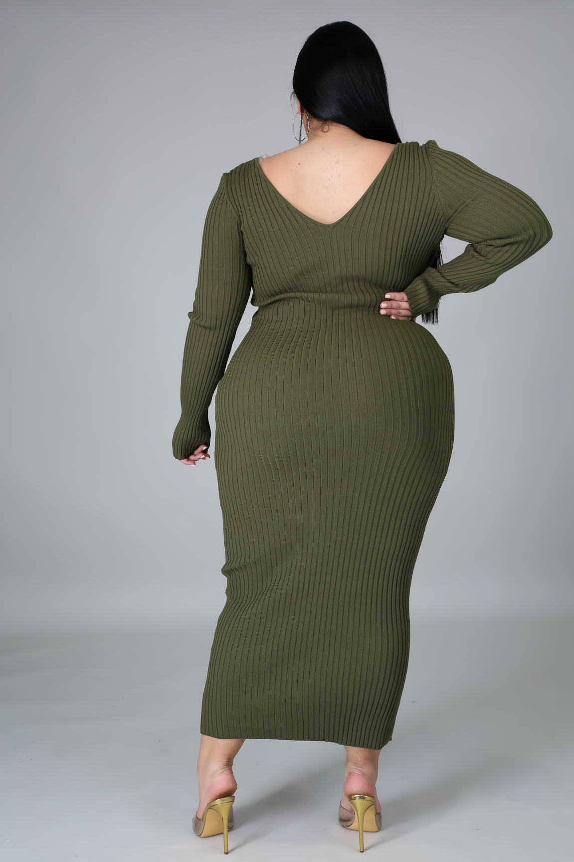 Ribbed Midi Dress