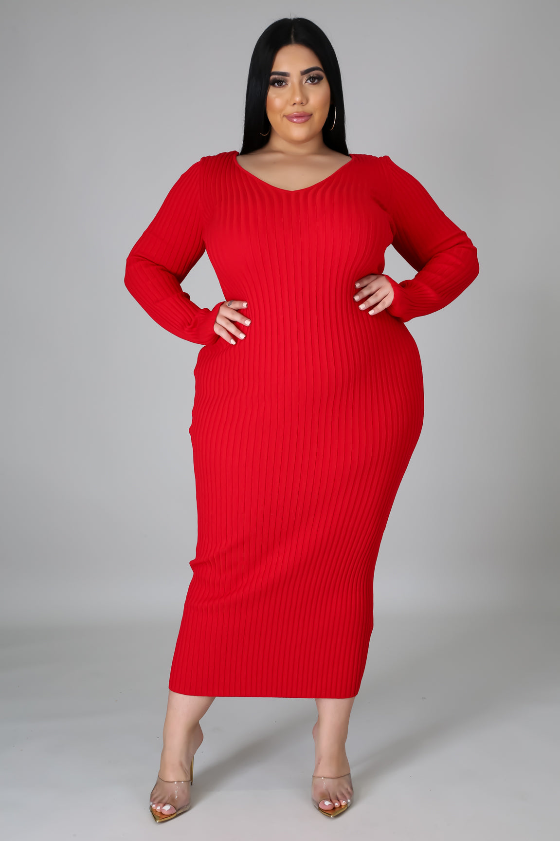 Ribbed Midi Dress