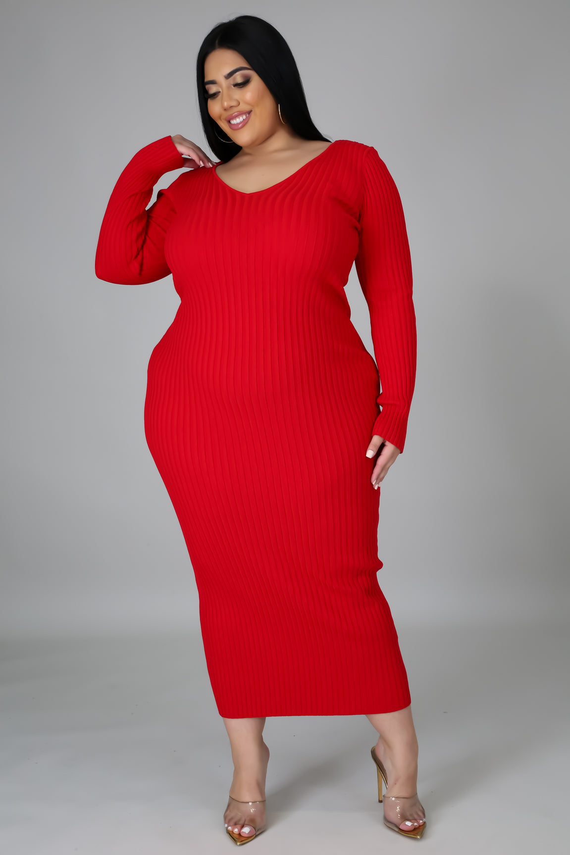 Ribbed Midi Dress